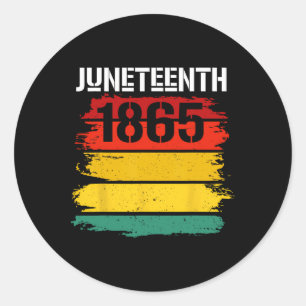 Juneteenth 1865 Juneteenth Black Freedom Day Vlag Ronde Sticker