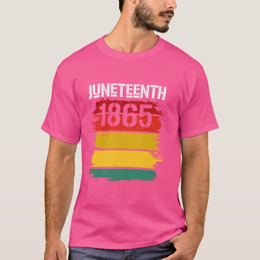 Juneteenth 1865 Juneteenth Black Freedom Day Vlag T-shirt (Voorkant)