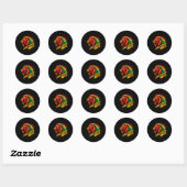 Juneteenth 1865 leeuw rasta ronde sticker (Vel)