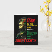 Juneteenth 1865 Mijn Onafhankelijkheidsdag Pan-Afr Kaart (Gele Bloem)