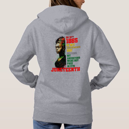 Juneteenth 1865 My Independence Day Pan-Afrikaans Hoodie (Achterkant)