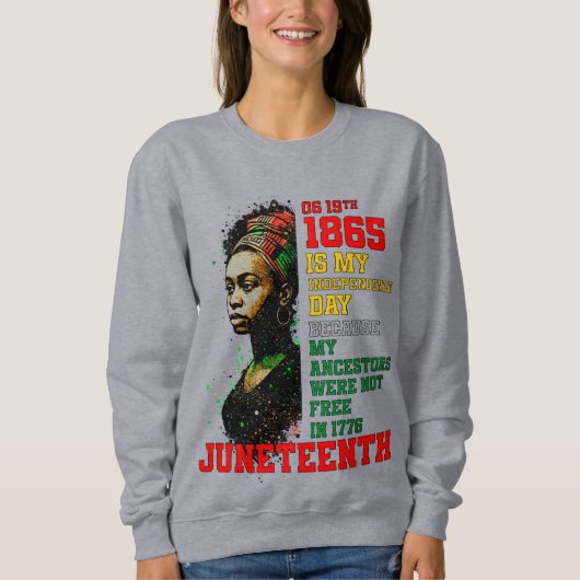 Juneteenth 1865 My Independence Day Pan-Afrikaans Trui (Voorkant)