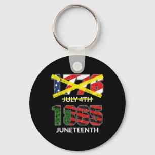 Juneteenth 1865 - Niet 4 juli 1776 Onafhankelijkhe Sleutelhanger