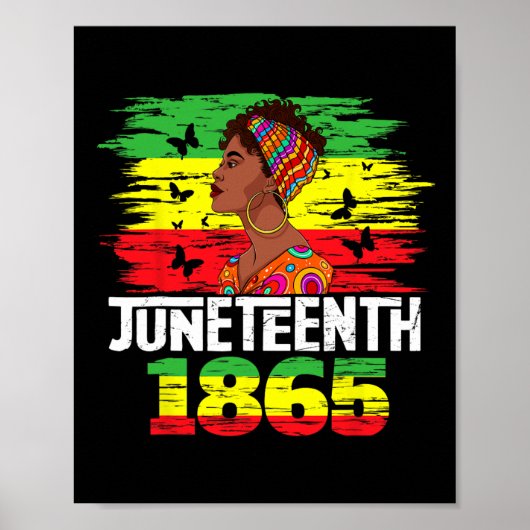 Juneteenth 1865 Onafhankelijkheidsdag Zwarte Pride Poster (Voorkant)