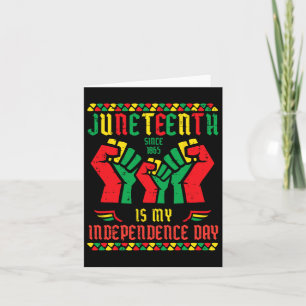 Juneteenth 1865 Onafhankelijkheidsdag Zwarte Vuist Kaart