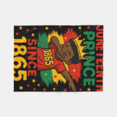 Juneteenth 1865 Peuters Jongen Dabbing Prins Afro  Fleece Deken (Voorkant (Horizontaal))