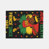 Juneteenth 1865 Peuters Jongen Dabbing Prins Afro Fleece Deken (Voorkant (Horizontaal))