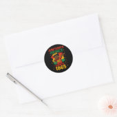 Juneteenth 1865 Peuters Jongen Dabbing Prins Afro Ronde Sticker (Envelop)