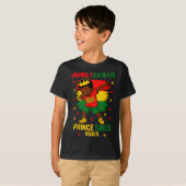 Juneteenth 1865 peuterspeel jongen dabbing prins a t-shirt (Voorkant volledig)