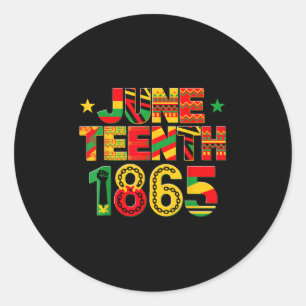 Juneteenth 1865 Pride African Africa Mannen vrouwe Ronde Sticker