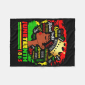 Juneteenth 1865 Pride Viering Zwarte Vrouwen Afrik Fleece Deken (Voorkant (Horizontaal))