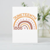Juneteenth 1865 Regenboog Zwarte Geschiedenis Maan Bedankkaart (Staand voorkant)