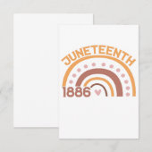 Juneteenth 1865 Regenboog Zwarte Geschiedenis Maan Bedankkaart (Voorkant / Achterkant)