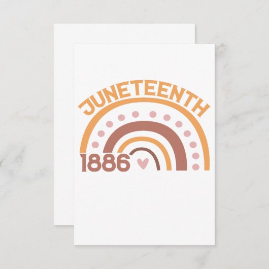 Juneteenth 1865 Regenboog Zwarte Geschiedenis Maan Bedankkaart