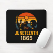 Juneteenth 1865 Retro Zonsondergang Zwarte Geschie Muismat (Met muis)