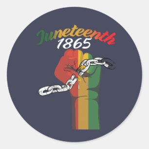 "Juneteenth 1865" Ronde Sticker