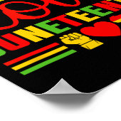 Juneteenth 1865 Shirt Vrouwen Vrijheid Zwart Gesch Poster (Hoek)