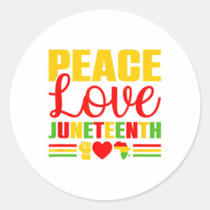 Juneteenth 1865 Shirt Vrouwen Vrijheid Zwart Gesch Ronde Sticker
