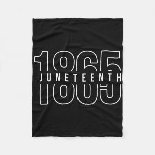 Juneteenth 1865 Shirt Zwarte Geschiedenis Burgerre Fleece Deken