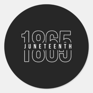 Juneteenth 1865 Shirt Zwarte Geschiedenis Burgerre Ronde Sticker