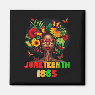 Juneteenth 1865 Shirten Vrouwen Vieren Zwarte Vuur Magneet