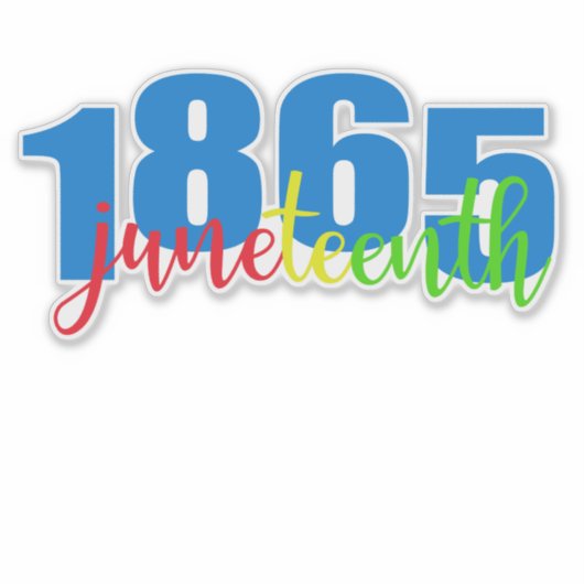 Juneteenth 1865 sticker (Voorkant)