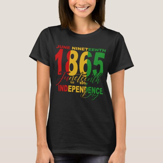 Juneteenth 1865 TRI-COLOR (Unisex) shirt (Voorkant)