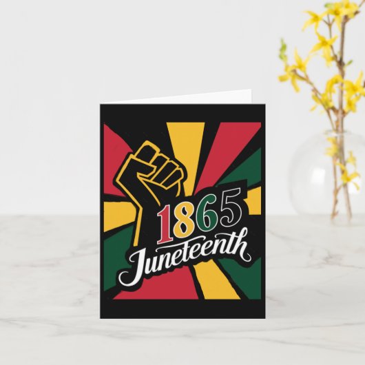 Juneteenth 1865 V5 Kaart (Gele Bloem)