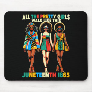 Juneteenth 1865 Vier de vrijheid vieren zwart Muismat