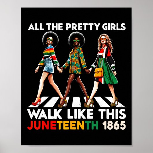 Juneteenth 1865 Vier de vrijheid vieren zwart Poster (Voorkant)
