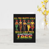 Juneteenth 1865 Vier Vrijheid Vieren Zwart Kaart (Gele Bloem)