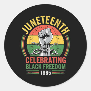 Juneteenth 1865 viert Black Freedom Day Memo Ronde Sticker