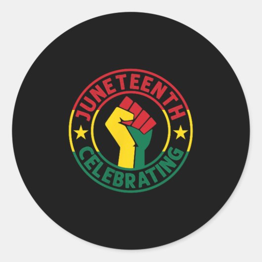 Juneteenth 1865 viert Black Freedom Day Ronde Sticker (Voorkant)