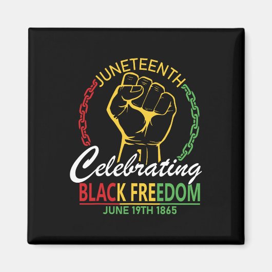 Juneteenth 1865 viert de Dag van de Vrijheid Afric Magneet (Voorkant)