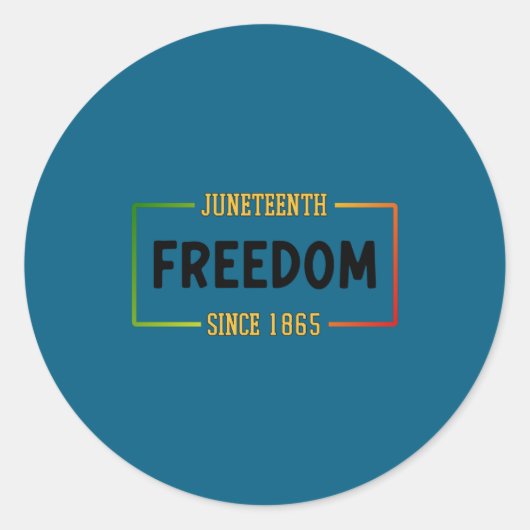 Juneteenth 1865 viert zwarte vrijheid ronde sticker (Voorkant)