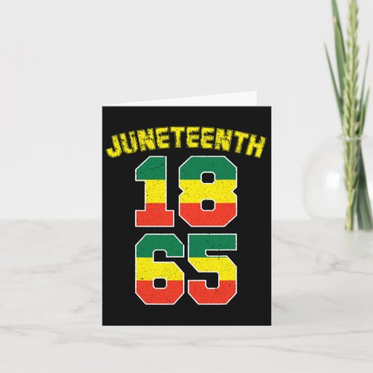 Juneteenth 1865 Voorouders Black Pride Afrikaanse  Kaart (Voorkant)