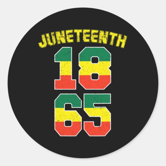 Juneteenth 1865 Voorouders Black Pride Afrikaanse Ronde Sticker (Voorkant)