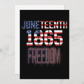 Juneteenth 1865 Vrijheid Kaart (Voorkant / Achterkant)