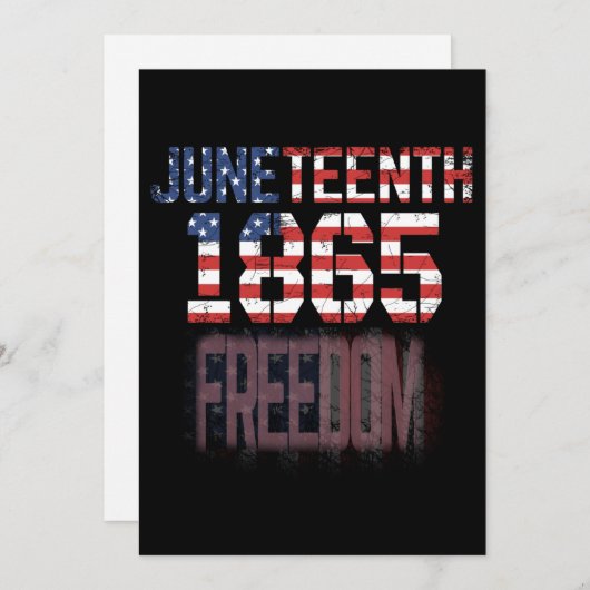 Juneteenth 1865 Vrijheid Kaart (Voorkant / Achterkant)