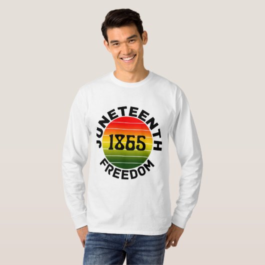 Juneteenth 1865 vrijheid T-shirt (Voorkant volledig)