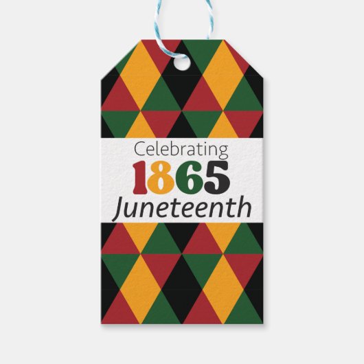Juneteenth 1865 Vrijheid - Vieren Bevrijding Cadeaulabel (Voorkant)