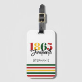 Juneteenth 1865 Vrijheid Zwarte Geschiedenis Vieri Bagagelabel (Voorkant (verticaal))