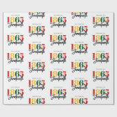 Juneteenth 1865 Vrijheid Zwarte Geschiedenis Vieri Cadeaupapier (Vlak)