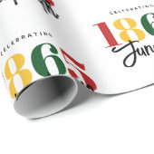 Juneteenth 1865 Vrijheid Zwarte Geschiedenis Vieri Cadeaupapier (Rol Hoek)