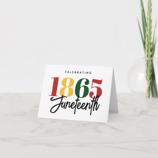 Juneteenth 1865 Vrijheid Zwarte Geschiedenis Vieri Feestdagen Kaart (Voorkant)