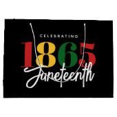 Juneteenth 1865 Vrijheid Zwarte Geschiedenis Vieri Groot Cadeauzakje (Achterkant)