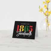 Juneteenth 1865 Vrijheid Zwarte Geschiedenis Vieri Kaart (Gele Bloem)