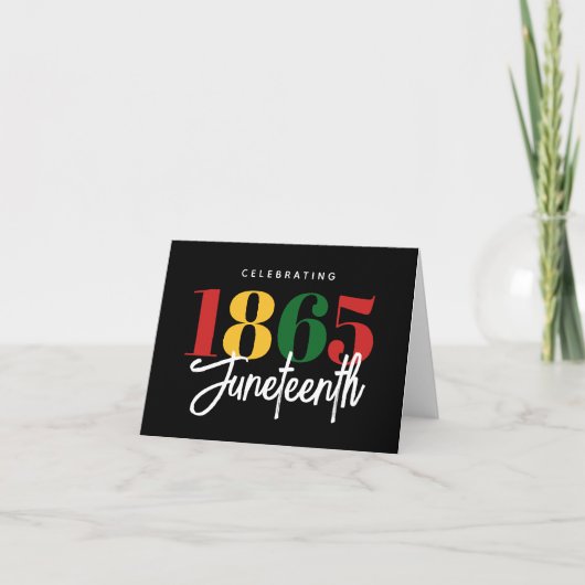 Juneteenth 1865 Vrijheid Zwarte Geschiedenis Vieri Kaart (Voorkant)