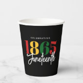Juneteenth 1865 Vrijheid Zwarte Geschiedenis Vieri Papieren Bekers (Voorkant)