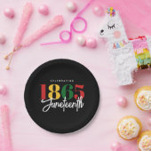 Juneteenth 1865 Vrijheid Zwarte Geschiedenis Vieri Papieren Bordje (Feest)